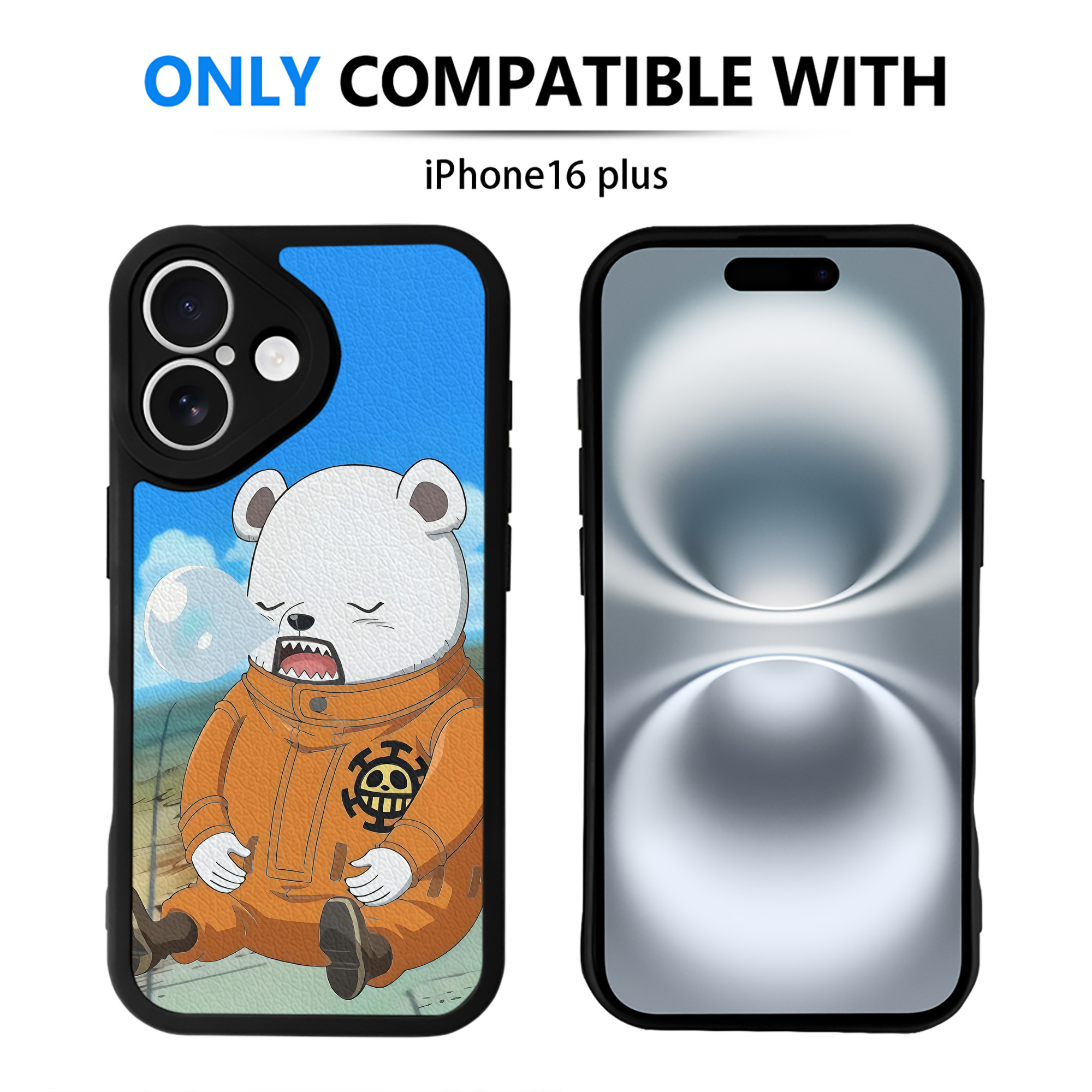 （画像用） ワンピース ONE PIECE 【iPhone 16シリーズ対応】シリコンスマホケース（レザー調） 材質：シリコン